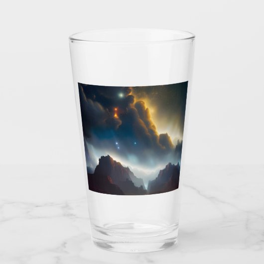 bewölkte Landschaft Glas (Vorderseite)