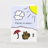Bewölkte oder sonnige Groundhog Day-Karte Karte (Vorderseite)