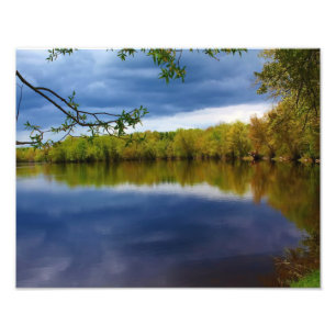 Bewölkte Reflexionen Fotodruck