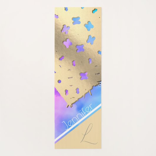 Bewölkte Ruhe: Die Goldene Spitze Yoga Mat Yogamatte (Rückseite)