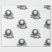 Bewölkte Sonne Geschenkpapier (Flach)