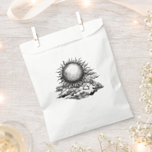 Bewölkte Sonne Geschenktütchen (Ausgeschnitten)