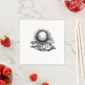 Bewölkte Sonne Serviette (Beispiel)