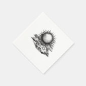 Bewölkte Sonne Serviette (Ecke)