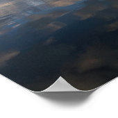 Bewölkte Spiegelung  Poster (Ecke)