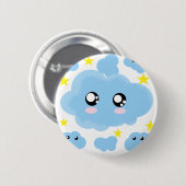 Bewölkte Träume Button (Vorne & Hinten)