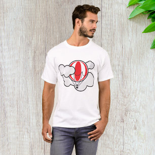 Bewölktem Heißluftballon Herren T-Shirt
