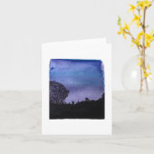 Bewölkter Abend Wasserfarbenfrohe Faltkarte Karte (Gelbe Blume)