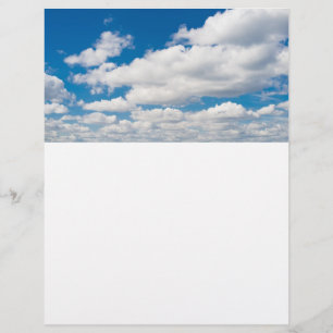Bewölkter blauer Himmel Flyer
