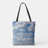 Bewölkter blauer Himmel Tasche (Rückseite)