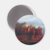 Bewölkter Coffee Pot Rock in Sedona Arizona Magnet (Vorderseite/Rückseite)