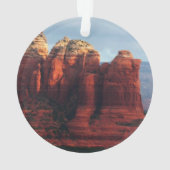 Bewölkter Coffee Pot Rock in Sedona Arizona Ornament (Rückseite)