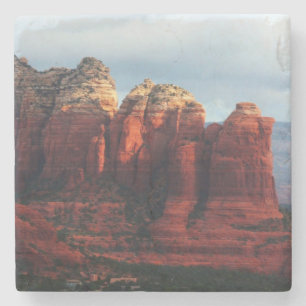 Bewölkter Coffee Pot Rock in Sedona Arizona Steinuntersetzer