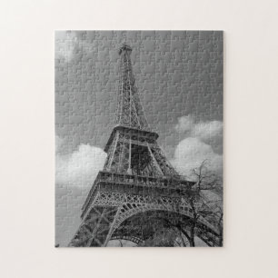Bewölkter Eiffel in Schwarzweiss, 2015 Puzzle