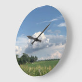 Bewölkter Himmel Große Wanduhr (Winkel)