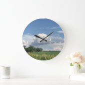 Bewölkter Himmel Große Wanduhr (Zuhause)