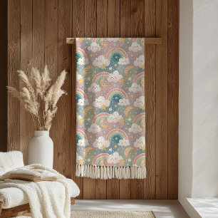 Bewölkter Himmel Pastel Sherpa für süße Kinder Sherpadecke