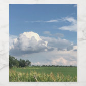 Bewölkter Himmel Weinetikett (Einzelnes Label)
