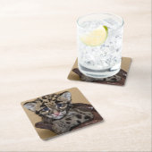 Bewölkter Leopard CUB Rechteckiger Pappuntersetzer (Vor Ort)