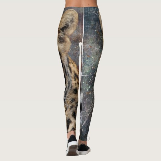Bewölkter Leopard Leggings (Rückseite)