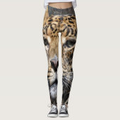 Bewölkter Leopard Leggings (Vorderseite)