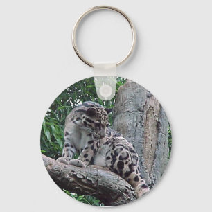 Bewölkter Leopard Schlüsselanhänger
