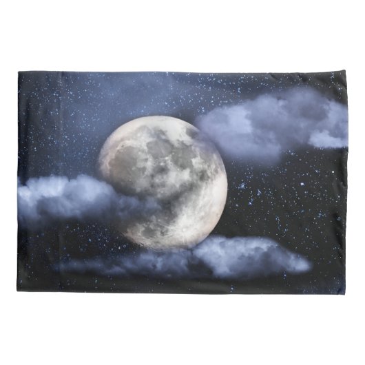 Bewölkter Mond Kissenbezug (Rückseite)