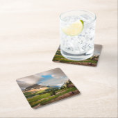 Bewölkter Mountains| alpiner See Rechteckiger Pappuntersetzer (Vor Ort)