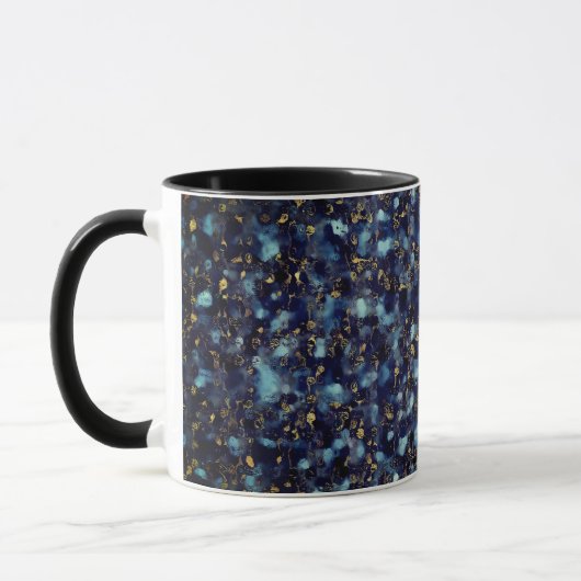 Bewölkter Nachthimmel-Streumuster Tasse (Links)