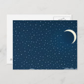 Bewölkter nächtlicher Himmel Postkarte (Vorne/Hinten)