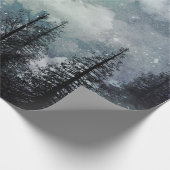 Bewölkter Pinienwald Geschenkpapier (Ecke)