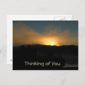 Bewölkter Sonnenaufgang Postkarte (Vorne/Hinten)