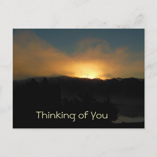 Bewölkter Sonnenaufgang Postkarte (Vorderseite)