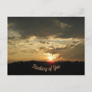 Bewölkter Sonnenaufgang Postkarte