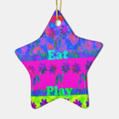 Bewölkter Tag Bessere Nacht.pnng Keramik Ornament (Links)