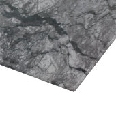 Bewölktes Schiefer-Schwarzes streifte Schneidebrett (Ecke)