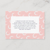 Bewölkung, Mond & Stern Babydusche auf Anfrage Visitenkarte (Rückseite)