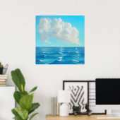 Bewölkung über Wasser - schmerzhafte Seascape Poster (Heimbüro)