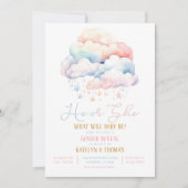 Bewölkung und Sterne - Aufdeckung der Geschlechtsz Einladung (Vorderseite)