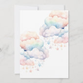 Bewölkung und Sterne - Aufdeckung der Geschlechtsz Einladung (Rückseite)