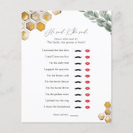 Bewollte er sein, sagte sie sagte Brautparty Game