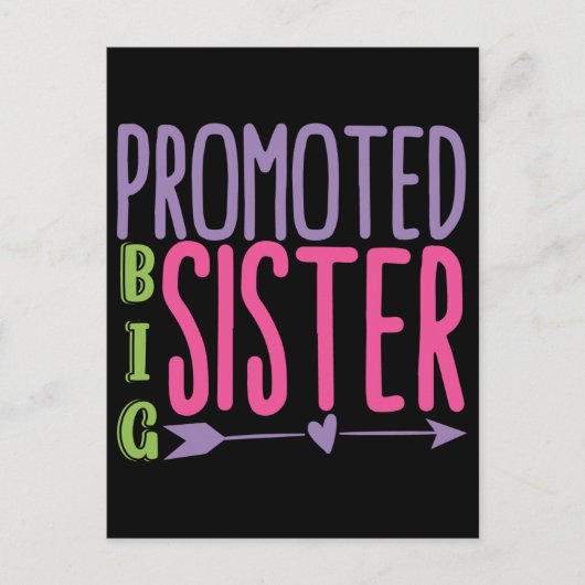 Beworben Big Sister - Big Sister Reveal Postkarte (Vorderseite)
