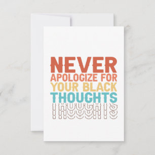 Bewundere dich niemals für deine schwarzen Gedanke Dankeskarte