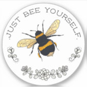 Bewundere einfach den Kreis der Hummeln Aufkleber (Vorderseite)
