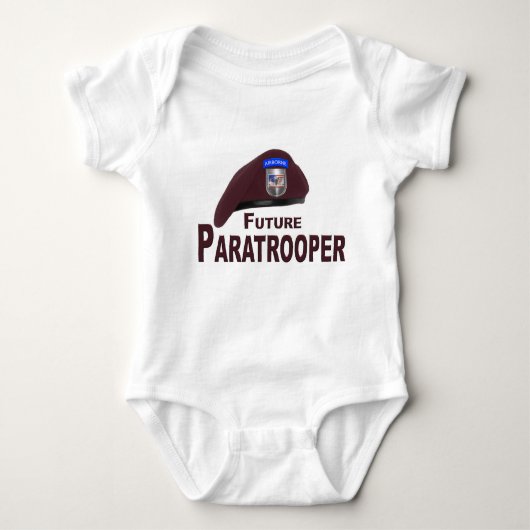 Bewunderlich Niedlicher Future Paratrooper Beret B Baby Strampler (Vorderseite)