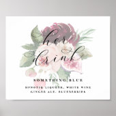 Bewundern Sie das Cocktail Wedding Bar Sign Poster (Vorne)