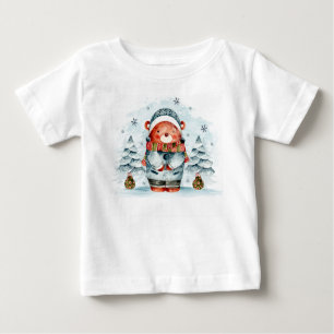 Bewundern Sie den Niedlichen Weihnachtsbär im Schn Baby T-shirt