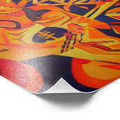 Bewundern Sie die bunte geometrische Kunst des Tod Fotodruck (Ecke)