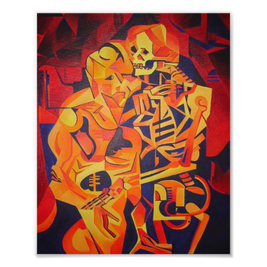 Bewundern Sie die bunte geometrische Kunst des Tod Fotodruck (Vorne)