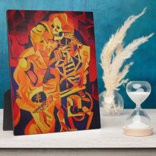 Bewundern Sie die bunte geometrische Kunst des Tod Fotoplatte